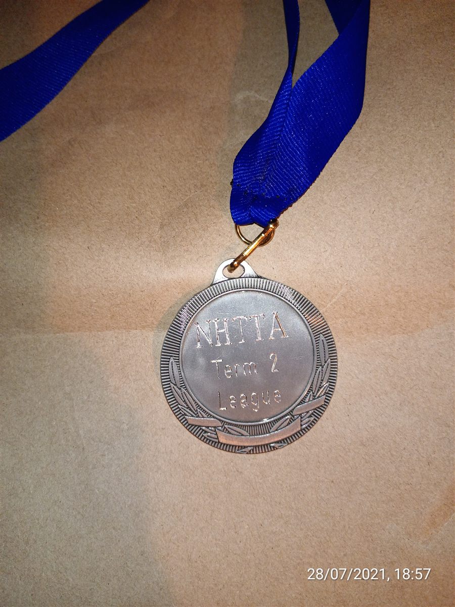 North Harbour Table Tennis Association league silver medal